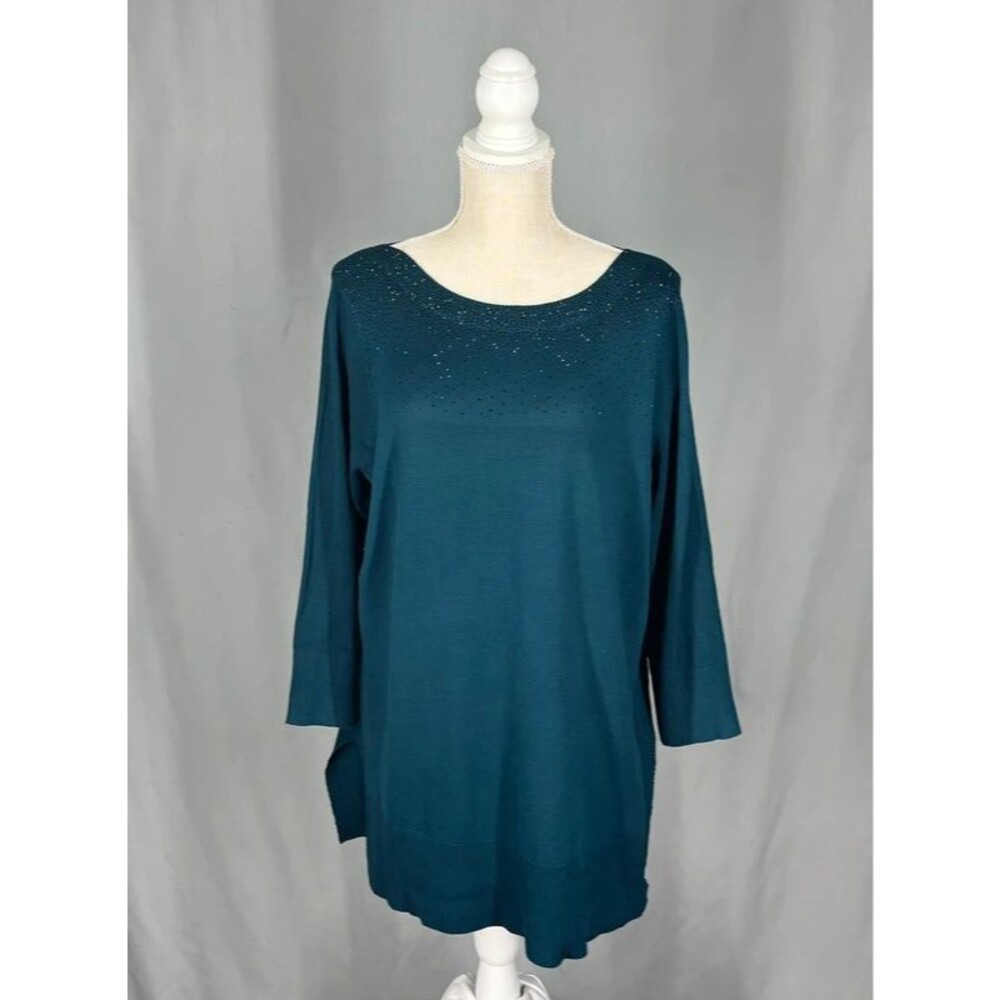 NWT Zac & Rachel Embellished Tunic Top  Size L
